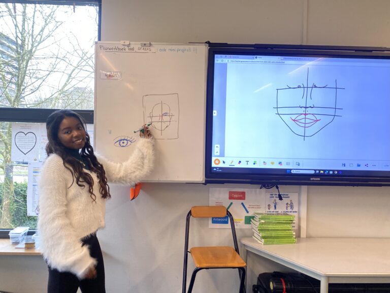 Janet als tekenlerares