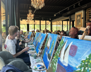 Teambuilding uitje met schilderen door Janet Jayr in Eindhoven